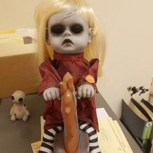 HAUNTED DOLL on ROCKING HORSE HALLOWEEN